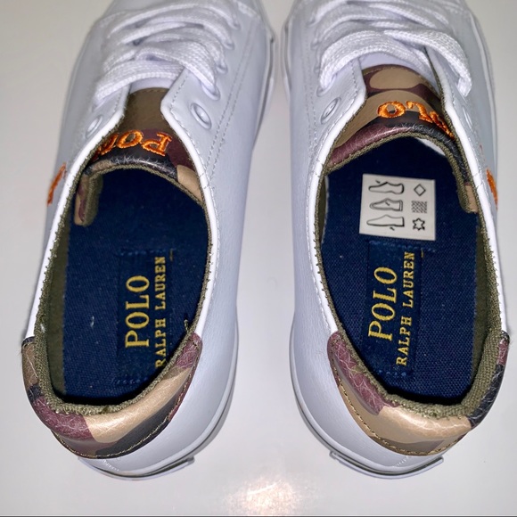 New Polo Ralph Lauren Boy’s White with Camo Sz 13 - Picture 6 of 8